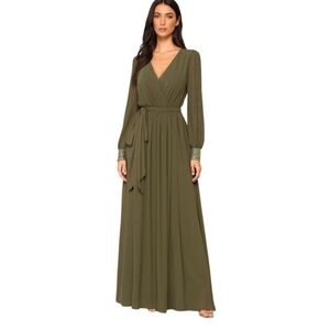 Miss Avenue Olive Long Sleeve Dress